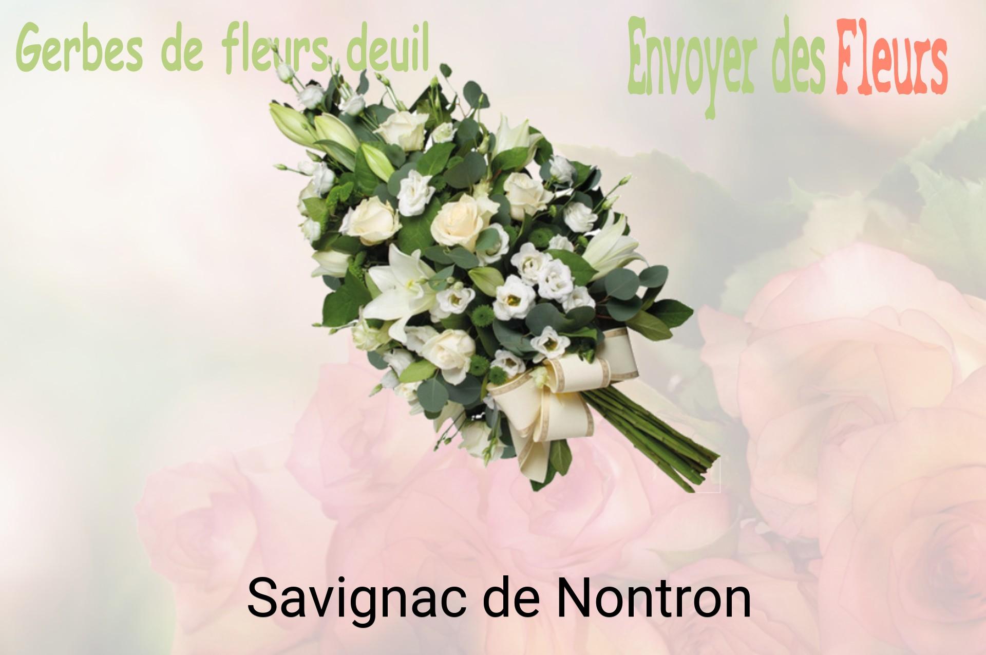 Gerbe de fleurs de deuil livrée à Savignac-de-Nontron